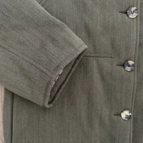 Margon Vintage 80s Insulated Wool Chore Coat Jacket in Brown Olive 42 / Medium - Picture 3 of 6